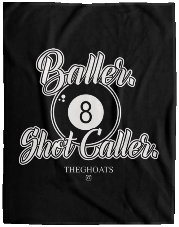 The GHOATS Custom Design #2. Baller. Shot Caller. Fleece Blanket - 60x80