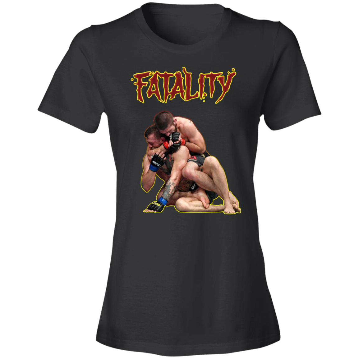 Artichoke Fight Gear Custom Design #11. Fatality. Mortal Kombat Parody. MMA. Ladies' 100% combed ringspun cotton