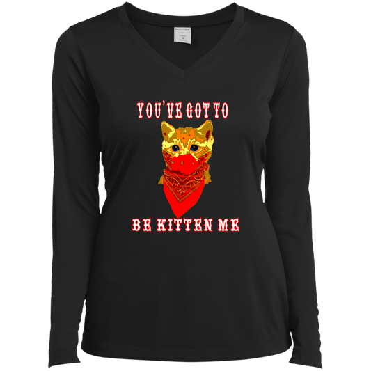 ArtichokeUSA Custom Design. You've Got To Be Kitten Me?! 2020, Not What We Expected. Ladies’ Long Sleeve Performance V-Neck Tee