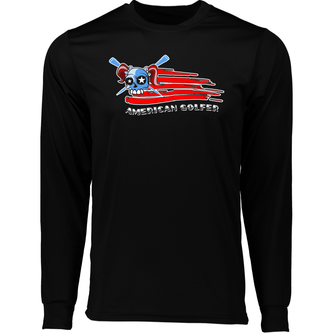 OPG Custom Design #12. American Golfer. Female Edition. 100% Polyester Moisture-Wicking Tee