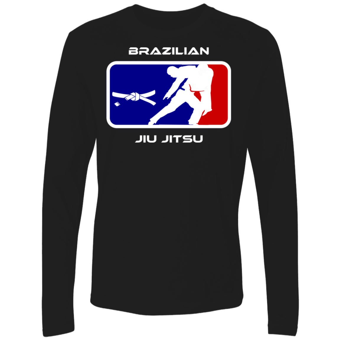 Artichoke Fight Gear Custom Design #2. BJJ MLB Parody v1. Men's 100% combed ring-spun cotton long sleeve