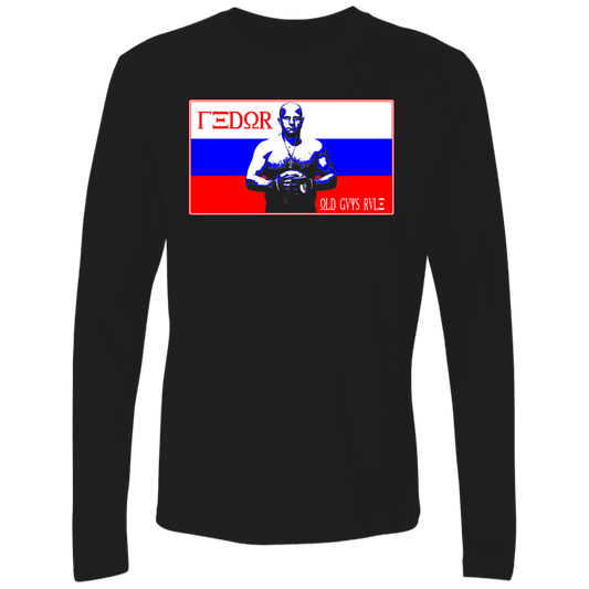Artichoke Fight Gear Custom Design #14. Fedor Emelianenko Old Men Rule Fan Art. Men's 100% combed ring-spun cotton long sleeve