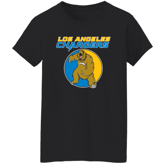ArtichokeUSA Custom Design. Los Angeles Chargers Fan Art. Ladies' 5.3 oz. T-Shirt