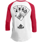ArtichokeUSA Custom Design. Lemmy Kilmister "Ace of Spades" Tribute Fan Art Version 2 of 2. 3/4 Raglan Sleeve Shirt