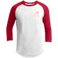 OPG Custom Design #10. Lady on Front / Flag Pole Dancer On Back. Youth 3/4 Raglan Sleeve Shirt