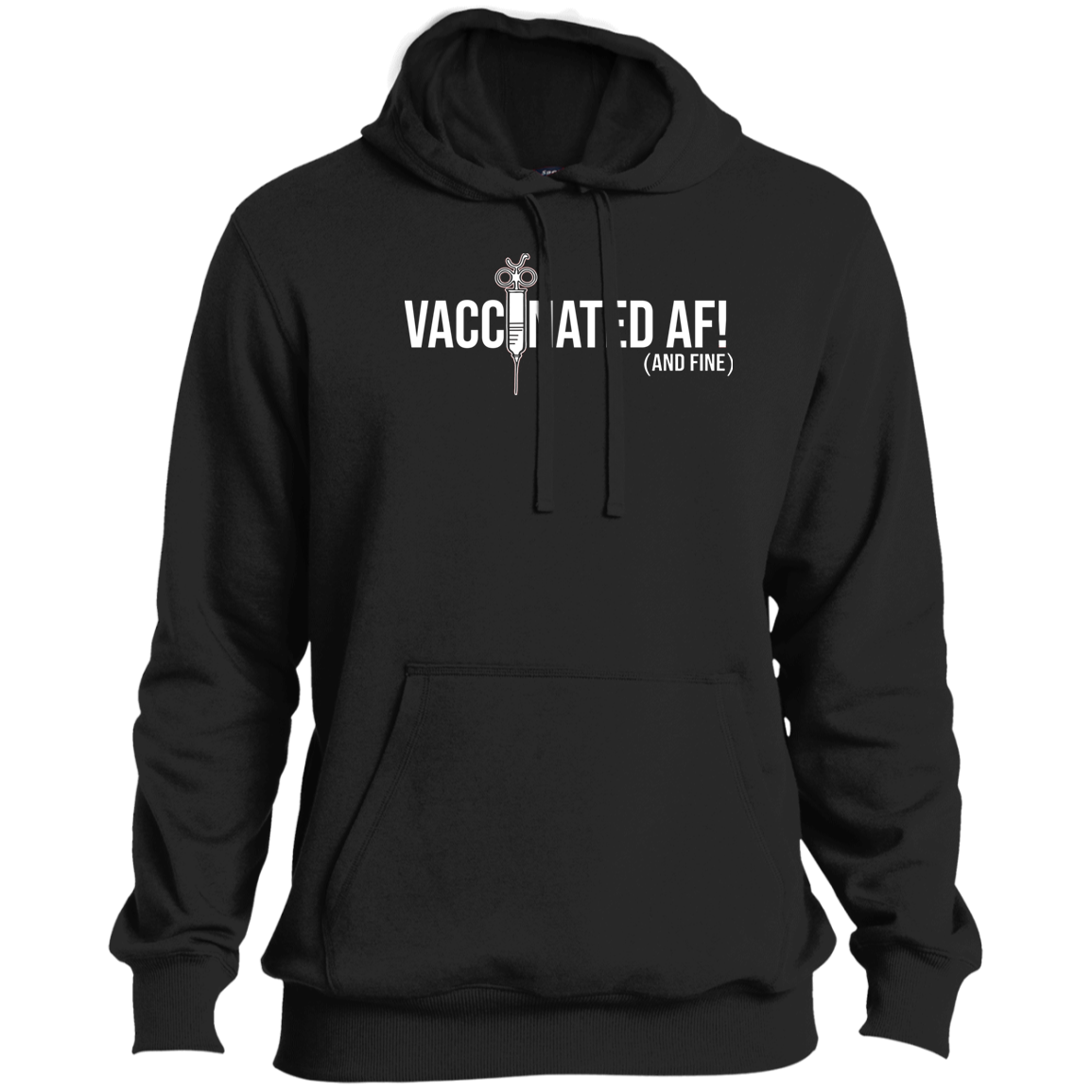 ArtichokeUSA Custom Design. Vaccinated AF (and fine). Tall Pullover Hoodie