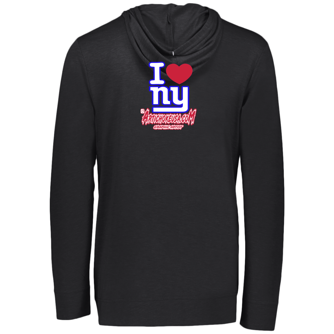 ArtichokeUSA Custom Design. I heart New York Giants. NY Giants Football Fan Art. Eco Triblend T-Shirt Hoodie