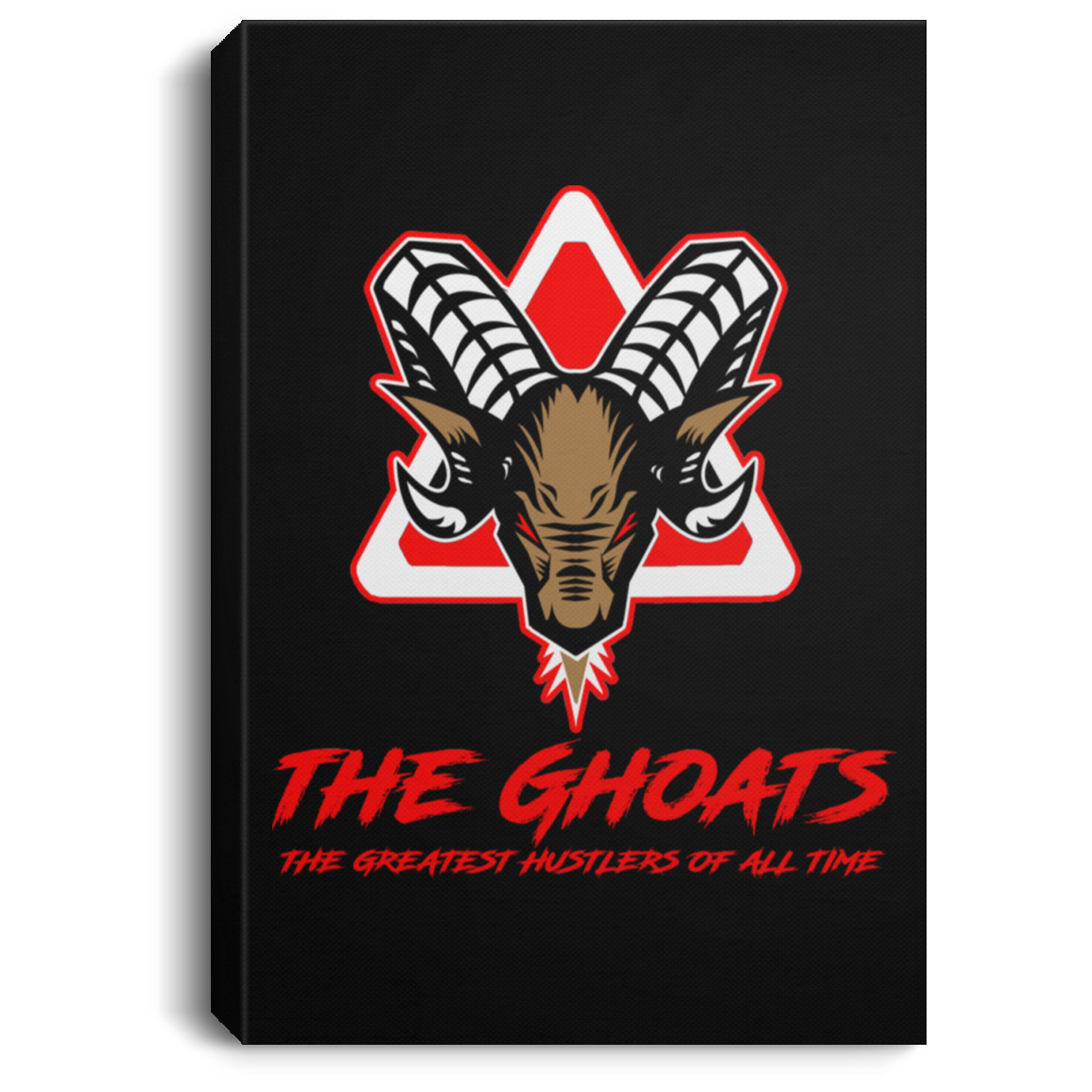 The GHOATS custom design #7. The Best Offence Is A Good Defense. Pool/Billiards. Portrait Canvas .75in Frame