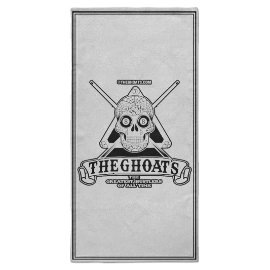 The GHOATS Custom Design #37. Sugar Skull Pool Theme. Towel - 15x30