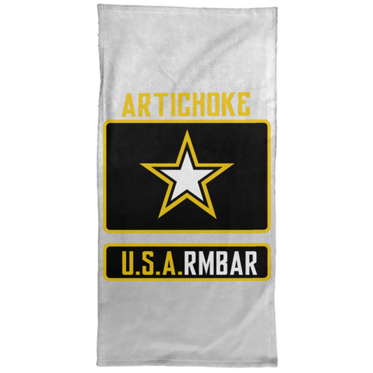 Artichoke Fight Gear Custom Design #8. ArtichokeUSArmbar. US Army Parody. Hand Towel - 15x30