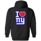 ArtichokeUSA Custom Design. I heart New York Giants. NY Giants Football Fan Art. Zip Up Hooded Sweatshirt