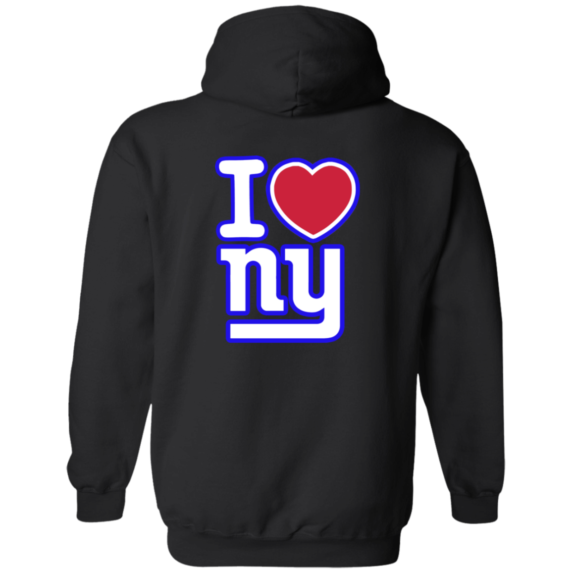 ArtichokeUSA Custom Design. I heart New York Giants. NY Giants Football Fan Art. Zip Up Hooded Sweatshirt
