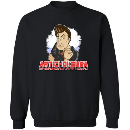 ArtichokeUSA Custom Design. Innovation. Elon Musk Parody Fan Art. Crewneck Pullover Sweatshirt