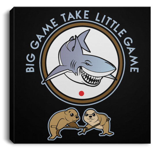 The GHOATS custom design #41. Big Game Take Little Game. Pool/Billiards. Square Canvas .75in Frame