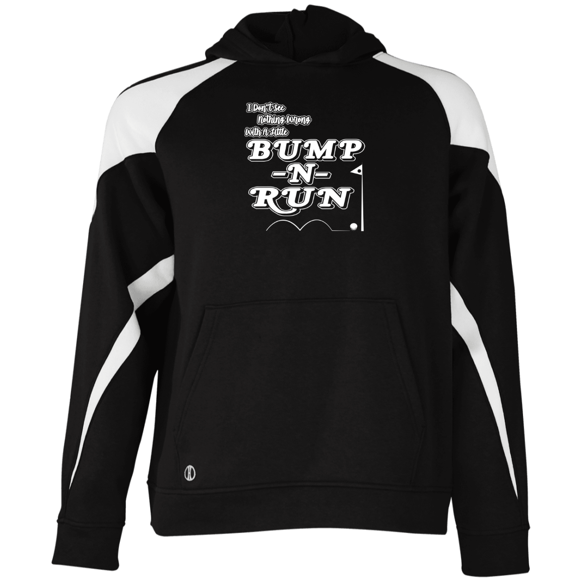 OPG Custom Design #4. I Don't See Noting Wrong With A Little Bump N Run. Youth Athletic Colorblock Fleece Hoodie