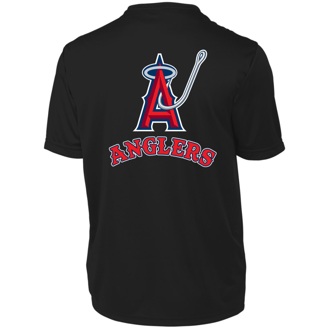 ArtichokeUSA Custom Design. Anglers. Southern California Sports Fishing. Los Angeles Angels Parody. Men's Moisture-Wicking Tee