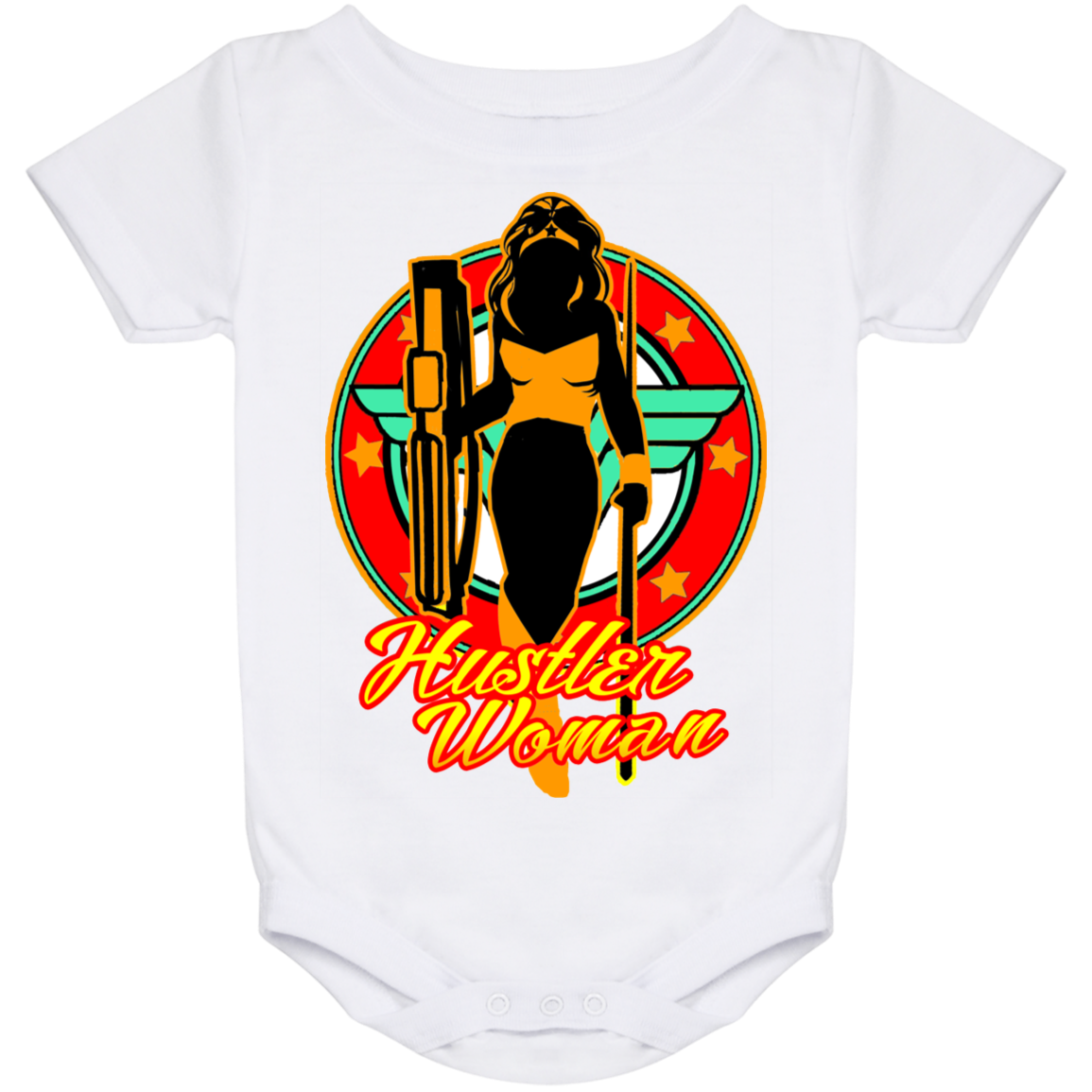 The GHOATS Custom Design #15. Hustler Woman. Baby Onesie 24 Month