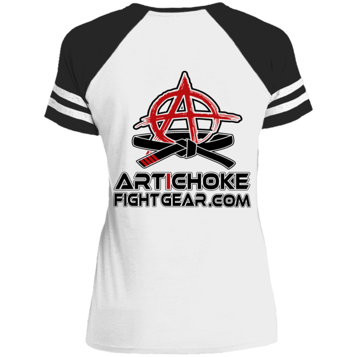 Artichoke Fight Gear Custom Design #5. Brutality! Ladies' Game V-Neck T-Shirt