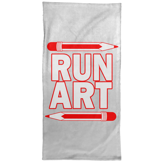 ArtichokeUSA Custom Design #1. RUN ART. Hand Towel - 15x30