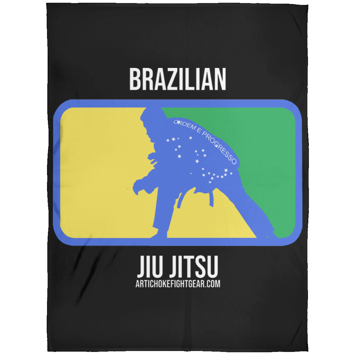 Artichoke Fight Gear Custom Design #13. BJJ, The New National Pastime. Fleece Blanket 60x80