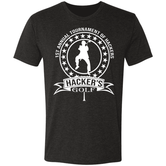OPG Custom Design #20. 1st Annual Hackers Golf Tournament. Triblend T-Shirt