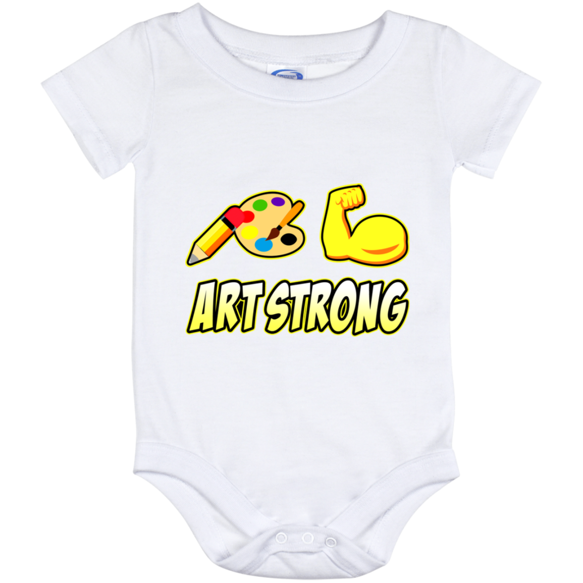 ArtichokeUSA Custom Design. Art Strong. Baby Onesie 12 Month
