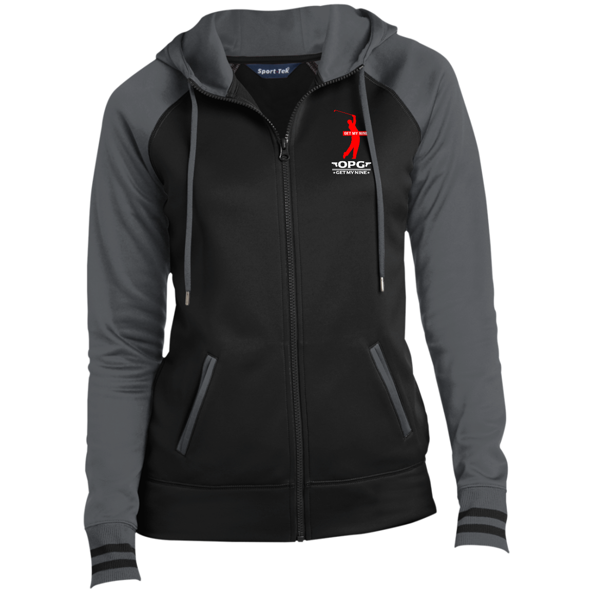 OPG Custom Design #16. Get My Nine.  Male Version. Ladies' Sport-Wick® Full-Zip Hooded Jacket