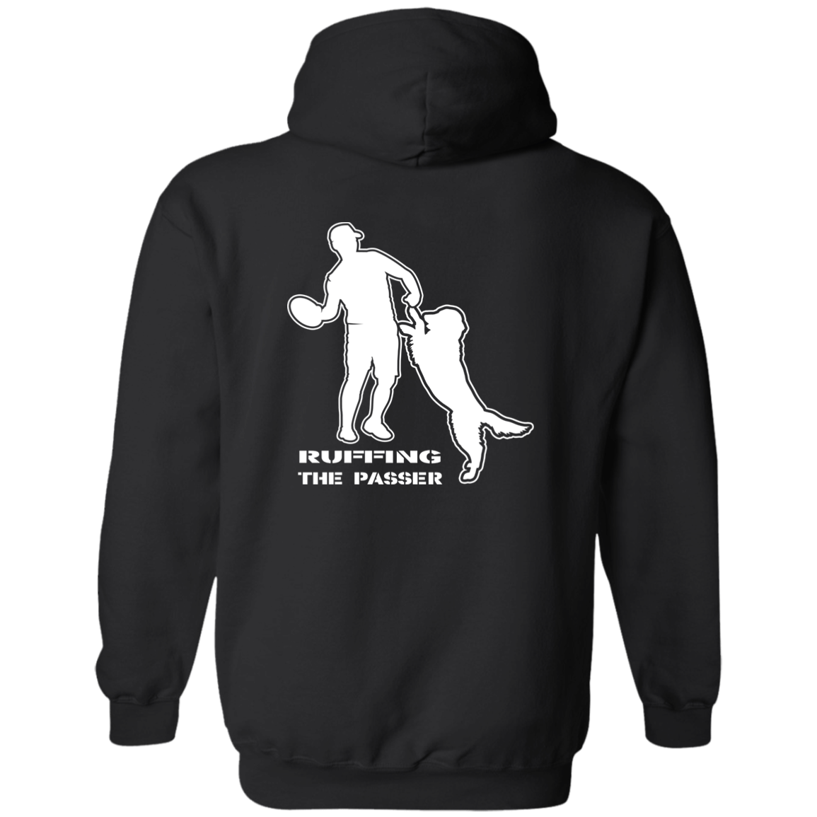 ArtichokeUSA Custom Design. Ruffing the Passer. Golden Lab Edition. Zip Up Hooded Sweatshirt