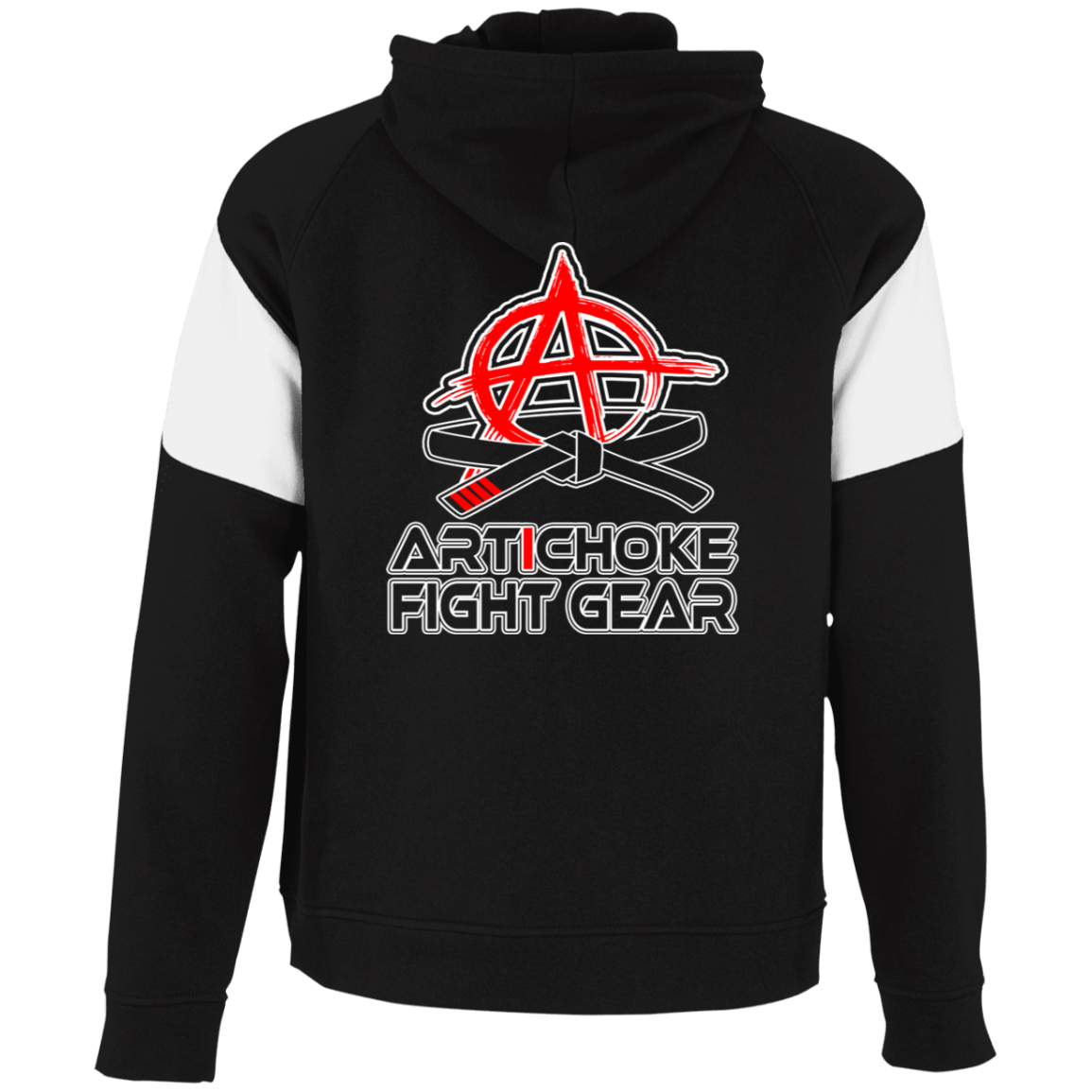 Artichoke Fight Gear Custom Design #16. Sticks And Stones May Break My Bones But Words Can Get You Choked Out. Gracie Fighter. BJJ. 2 Tone Hoodie