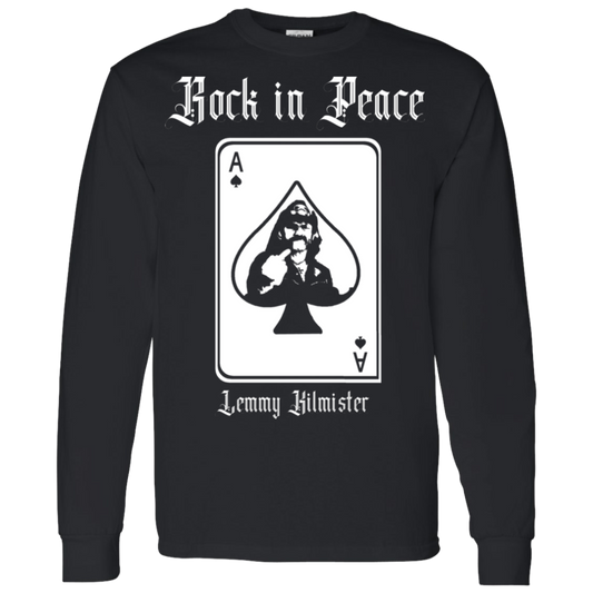ArtichokeUSA Custom Design. Lemmy Kilmister "Ace of Spades" Tribute Fan Art Version 2 of 2. LS T-Shirt 5.3 oz.