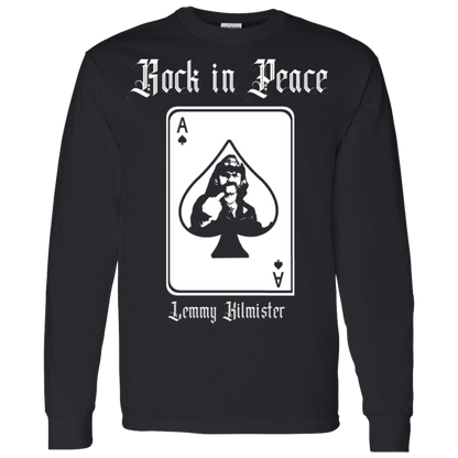 ArtichokeUSA Custom Design. Lemmy Kilmister "Ace of Spades" Tribute Fan Art Version 2 of 2. LS T-Shirt 5.3 oz.