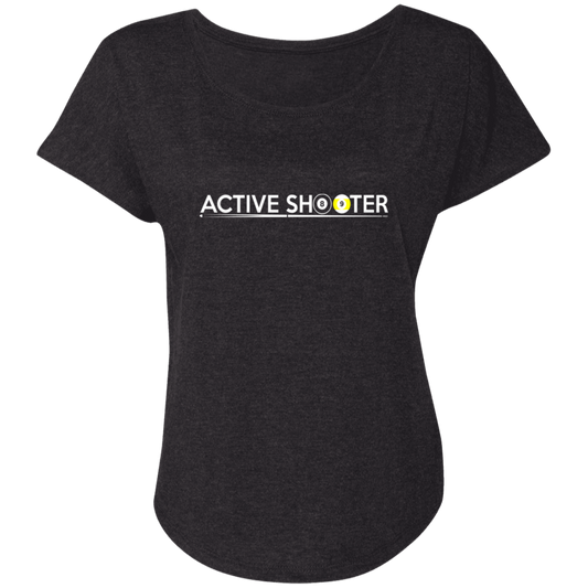 The GHOATS Custom Design #1. Active Shooter. Ladies' Triblend Dolman Sleeve