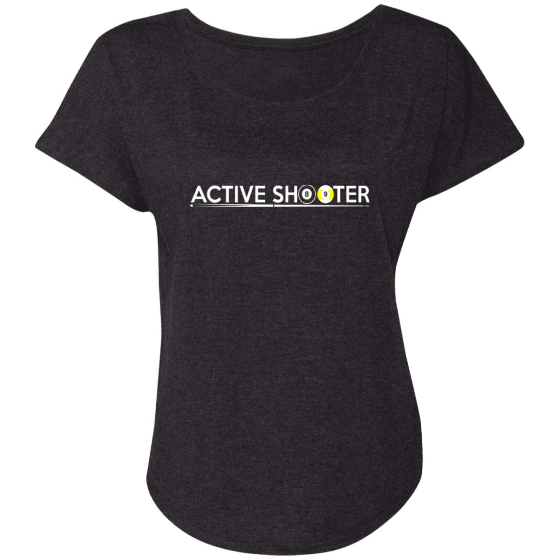 The GHOATS Custom Design #1. Active Shooter. Ladies' Triblend Dolman Sleeve