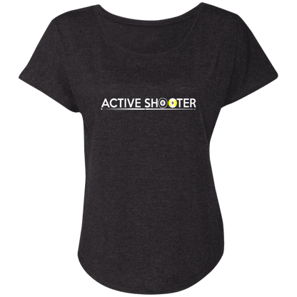 The GHOATS Custom Design #1. Active Shooter. Ladies' Triblend Dolman Sleeve