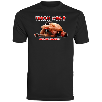 Artichoke Fight Gear Custom Design #8. Finish Him! Men's Moisture-Wicking Tee