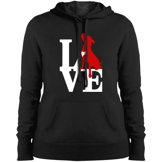 ArtichokeUSA Custom Design. Pitbull Love. Ladies' Pullover Hooded Sweatshirt