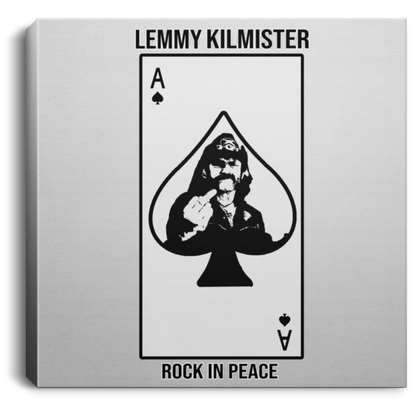 ArtichokeUSA Custom Design #59. Motorhead's Lemmy Kilmister Tribute. RIP. Rock In Peace.  Square Canvas .75in Frame