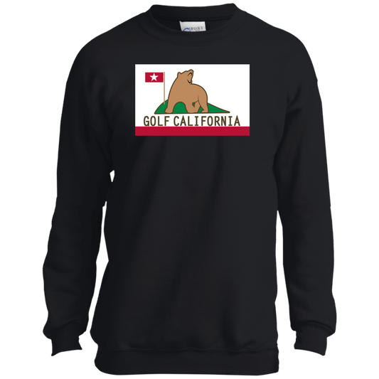 OPG Custom Design #14. Golf California. Youth Crewneck Sweatshirt