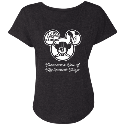 ArtichokeUSA Custom Design. Las Vegas Raiders & Mickey Mouse Mash Up. Fan Art. Parody. Ladies' Triblend Dolman Sleeve