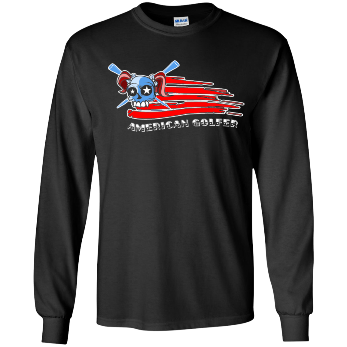 OPG Custom Design #12. American Golfer. Female Edition. Youth LS T-Shirt