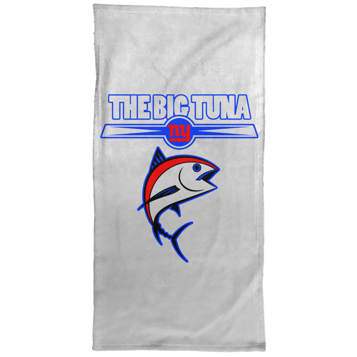 ArtichokeUSA Custom Design. The Big Tuna. Bill Parcell Tribute. NY Giants Fan Art. Towel - 15x30