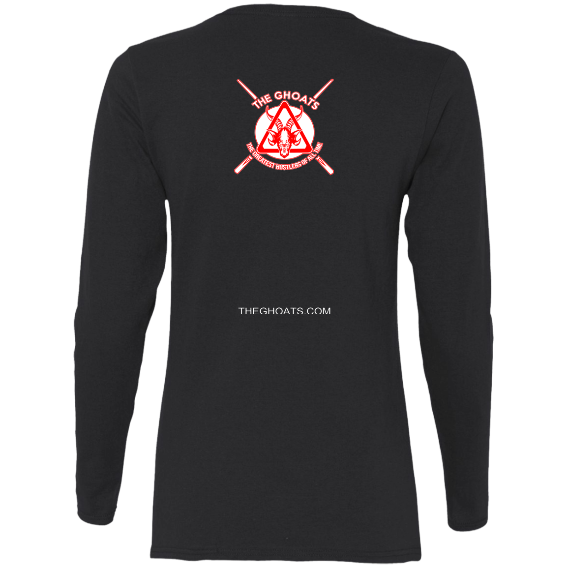 The GHOATS Custom Design. #35 SNOOKER. Ladies' Cotton LS T-Shirt