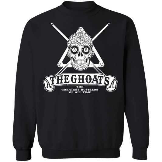 The GHOATS Custom Design #37. Sugar Skull Pool Theme. Crewneck Pullover Sweatshirt