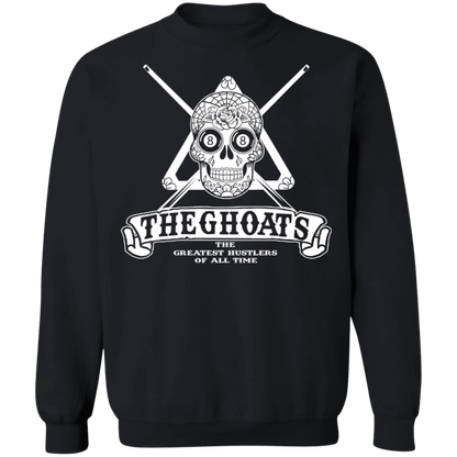 The GHOATS Custom Design #37. Sugar Skull Pool Theme. Crewneck Pullover Sweatshirt