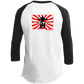 ArtichokeUSA Custom Design.  Fan Art Godzilla/Mecha Godzilla. Youth 3/4 Raglan Sleeve Shirt