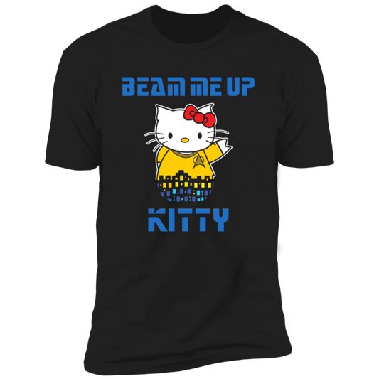 ArtichokeUSA Custom Design. Beam Me Up Kitty. Fan Art / Parody. Men's Premium Short Sleeve T-Shirt