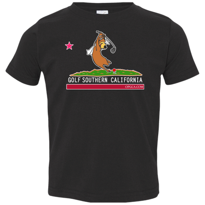 OPG Custom Design #15. Golf Southern California with Yogi Bear Fan Art. Toddlers' Cotton T-Shirt