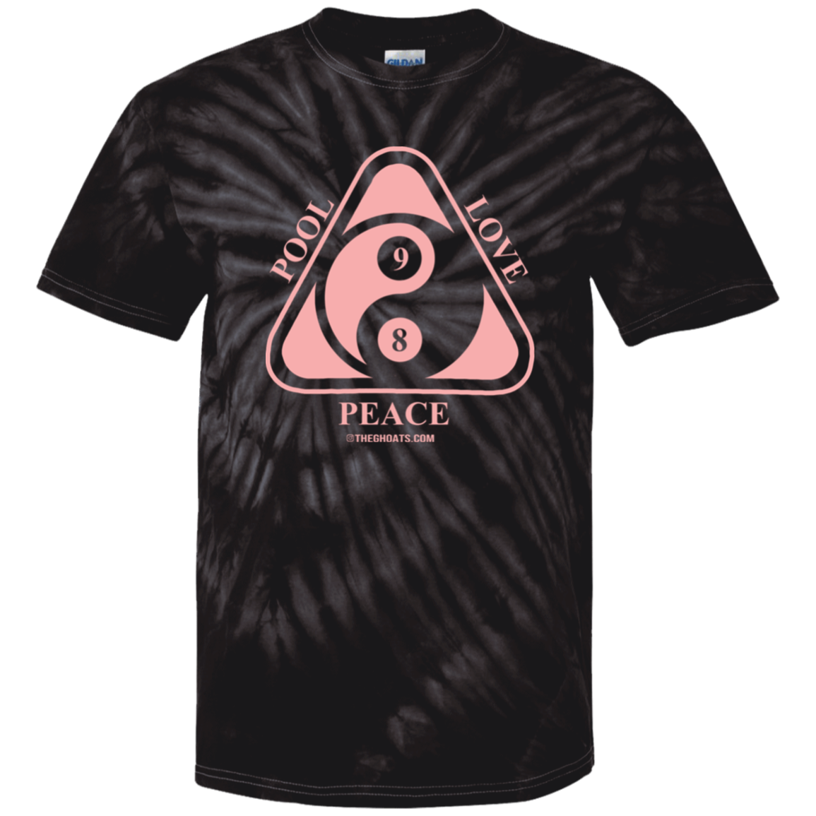 The GHOATS Custom Design #9. Ying Yang. Pool Love Peace. Youth Tie Dye T-Shirt
