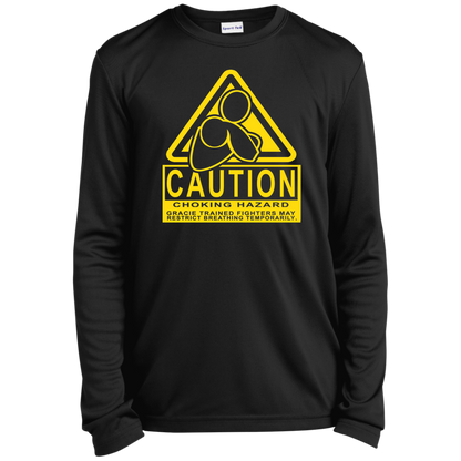 Artichoke Fight Gear Custom Design #7. Choking Hazard. Youth Long Sleeve Performance Tee