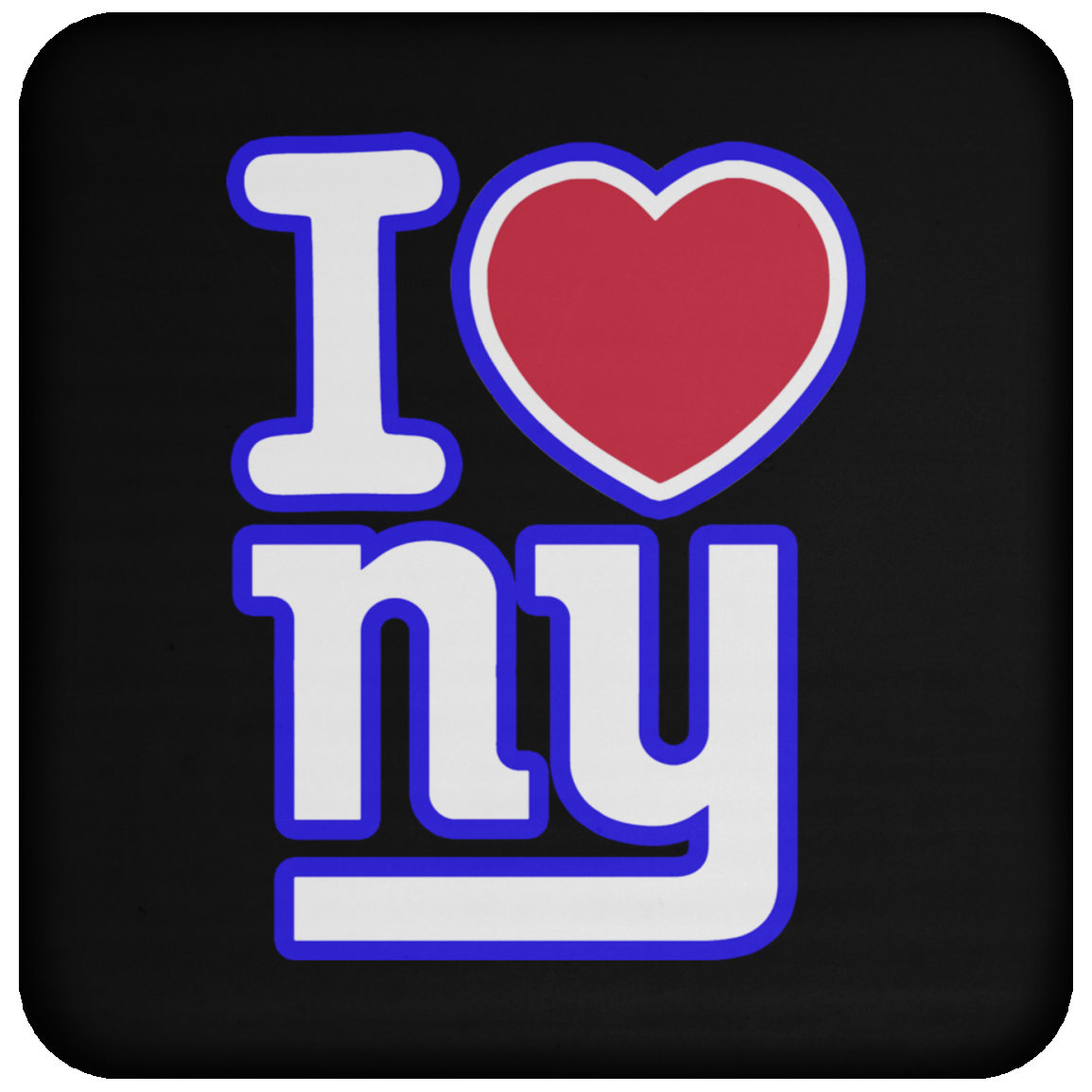 ArtichokeUSA Custom Design. I heart New York Giants. NY Giants Football Fan Art. Coaster